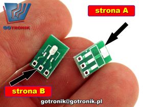 Płytka drukowana SOT89 lub SOT223 na SIP3 2,54mm