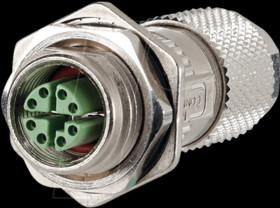 Bushing M12, 8-pin, for field assembly