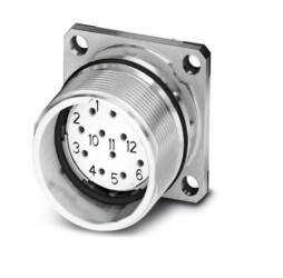 Złącze wielostykowe przemysłowe 17-pinowe M23 Montaż przedni Gniazdo Phoenix Contact