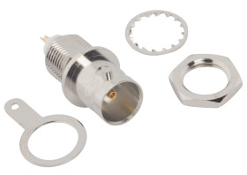 Złącze koncentryczne Montaż na panelu Żeński 75Ω typ złącza Złącze BNC 4GHz Lutowane