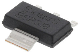 MOSFET N-kanałowy 2,6 A SOT-223 60 V SMD Pojedynczy 1,8 W 150 miliomów
