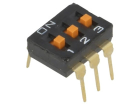 Przełącznik DIP-SWITCH Ilość sekcji 3 ON-OFF 0,025A/24VDC A6T-3104