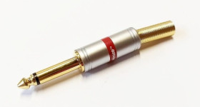 Wtyk JACK 6,3 mono złoty chromowany JW680