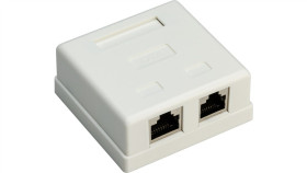 Gniazdo Teleinformatyczne Natynkowe 2Xrj45 Stp Kat.6 77635