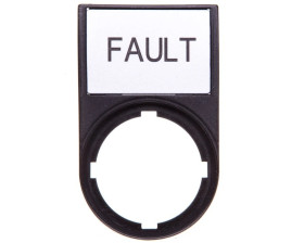 Tabliczka opisowa FAULT 50x30mm czarna prostokątna M22S-ST-GB8 216498