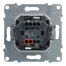 SUNO Przycisk pojedynczy z symb. dzwonka biały 6A 250V zaciski automatyczne 721113