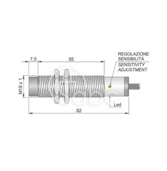 Czujnik pojemnościowy SC18SM-AE10 NC AD3 LC5 (ATEX), YC8000022