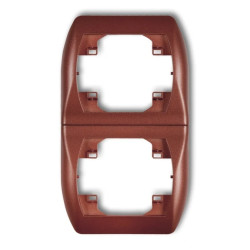 TREND Ramka pionowa podwójna brĄzowy metalik 9RV-2