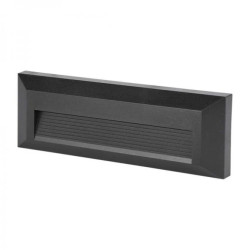 Oprawa schodowa LED 3W 110lm 3000K IP65 Czarna Kwadrat 211329