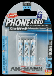 5030142 Phone batteries, 3-pack AAA, 800 mAh
