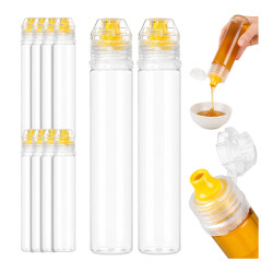 10x Butelka Squeeze 100ml Mini Dozownik z Niekapkiem do Sosów Miodu Płynów