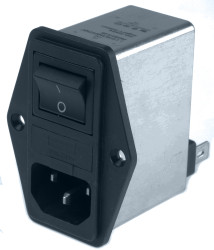 Filtr wejściowy złącza IEC1 7.2A C14 Schaffner Montaż na kołnierzu 5 x 20mm