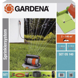 GARDENA 08221-20 OS 140 Retractable Sprinkler Set Water Lawns 2-140m²