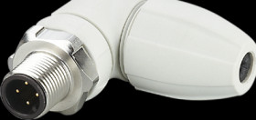 Plug, M12, 4 pole, screw connection, angled, EVF568