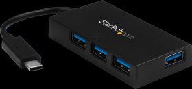 HB30C4AFS USB 3.0, 4 Port USB-C Hub, 4x USB-A, black