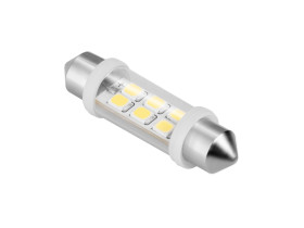 Zarówka samochodowa LED 12V 10*40, 6xSMD Sv8.5, biała
