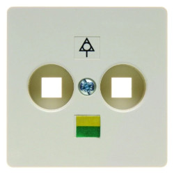 Płytka centralna do gniazda wyrównania potencjału kremowy 140302