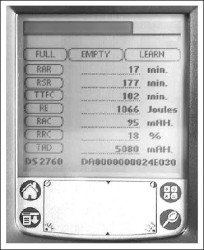 Fuel Pack Demonstration Software for Palm III and m100 PDAs