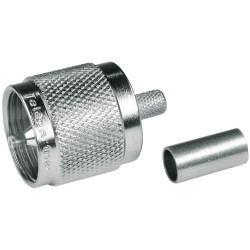 Teleg&#xE4;rtner 100024322 UHF Connector Plug Straight 50 &#x3A9; For Comms 1 piece