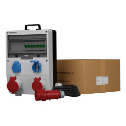 Rozdzielnica budowlana z kablem ECO-S SKH 16A 32A 2x230 Schuko Doktorvolt® DV-0083-D