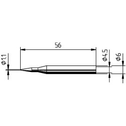 Ersa 0162BD/SB Soldering Tip Pencil-Shaped 1.10 mm 1pc