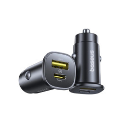 Baseus C00072300123-00 30W szybka ładowarka samochodowa z gniazdem USB oraz USB-C