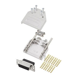 Encitech 6355-0079-12 D-Sub 15-pin Receptacle Set 180&#xB0; Crimp 1pc