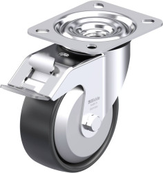 Blickle 514737 LE-PP 100G-FI-FA Rolka obrotowa z blachy stalowej Średnica koła: 100 mm Maksymalne obciążenie: 150 kg 1 s