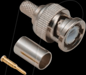 0401003/D BNC plug, crimp type, RG 174/U, Delrin