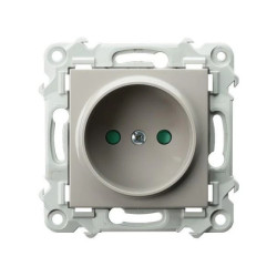 SZAFIR Gniazdo pojedyncze z przesłonami torów prądowych kaszmirowy beż GP-1ZP/m/83