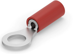Insulated ring cable lug, 0.26-1.65 mm², AWG 22 to 16, 5 mm, red, 36153