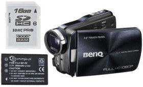 Kamera Full HD Benq M23 + SDHC Goodram 16GB class 10 + dodatkowy akumulator NP60