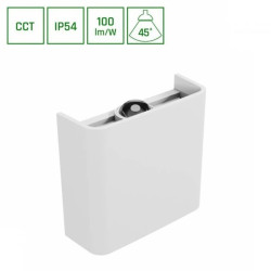 LUNARIX 1 KINKIET 2W CCT 230V IP54 RA90 110x100x40MM BIAŁY, ŚWIECI GÓRA/DÓŁ