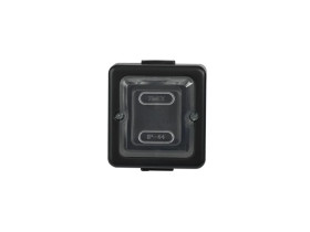 LOFT Łącznik pojedynczy n/t IP44 czarny /czarny ogumowany klawisz/ WNT-1J CZA