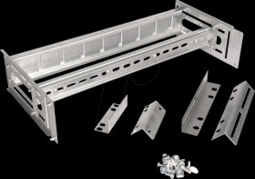 26210112 19-inch DIN rail support 4 U, silver color