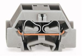 4-wire end terminal, spring-clamp connection, 0.08-2.5 mm², 1 pole, 24 A, 6 kV, gray, 261-351