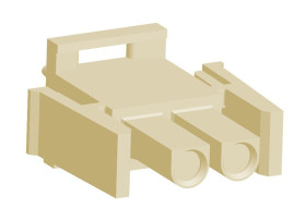 Obudowa złącza 2-pinowe -rzędowe raster: 6.35mm TE Connectivity Męski Montaż na panelu Universal MATE-N-LOK Standardowe