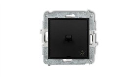 Mini Przycisk /Światło/ W Stylu Amerykańskim Czarny Mat 12Mwpus-5