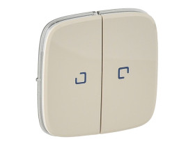 VALENA ALLURE Klawisze kremowe wyłącznika: schodowy podwójne lub świecznikowy lub przycisku podwójne przewyłącznikanego no/nc z