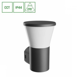 STELLA ROUND WALL GU10 6W CCT 230V 270ST IP44 IK08 155X160X230MM CZARNY OKRĄGŁA ELEWACYJNA