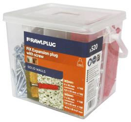 Kołek rozporowy, dł. 28 mm, 30 mm, Ø 6 mm, 7 mm, materiał: Nylon, stal, RawlPlug