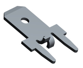 Konektor płaski Męski 4.75 x 0.51mm długość 12.45mm Izolacja: Nieizolowane Cyna