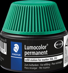 488 50-5 Refill station, Lumocolor permanent marker 350/352, green