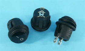 QY-602-101 6A/250V BLACK ON-OFF IP65 HER