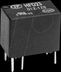 HFD23/012-1ZS Subminiature signal relay, 12 V DC, 2 A, 1 changeover contact