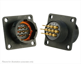 Złącze wielostykowe przemysłowe 10-pinowe Montaż na kołnierzu Wtyczka Souriau Sunbank by Eaton