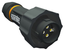 Złącze wielostykowe przemysłowe M12 Wtyczka Samtec