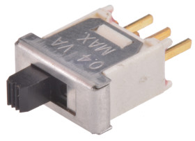 Przełącznik suwakowy, SPDT, THT, 400 mA przy 20 V, -30 → +85°C, C & K