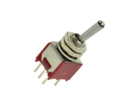 Przełącznik; dźwigniowy; TS5-B1-T1-M2; 2*2; ON-ON; 2 tory; 2 pozycje; bistabilny; na panel; przewlekany (THT); 1,5A; 250V AC; cz