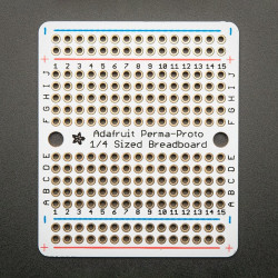 Adafruit Perma-Proto Quarter-sized Breadboard PCB - Single
